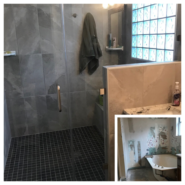 Remodeled moldy bathroom